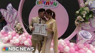 Couples in Thailand celebrate legalization of same-sex marriage with mass wedding