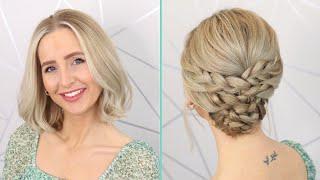 5 Minute Braided Updo (For Short Hair)