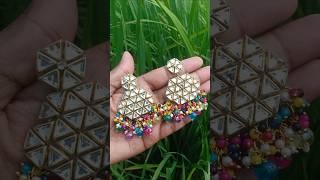 Diy earrings  #shorts #diy #handmade #howtomake #creative #craft #trending