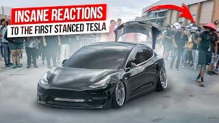 I TOOK MY STANCED TESLA TO THE BIGGEST CAR SHOW EVER THEN THIS HAPPENED