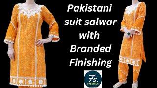 Pakistani suit cutting and stitching / with tips for branded finishing / fab stitch