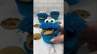 Cookie Monster cupcakes  #cupcake #cakedecorating #baking # #sesamestreet #cake