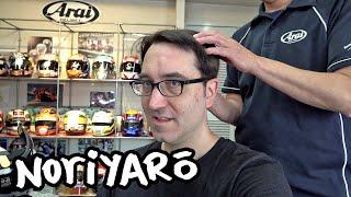 They touched my head at the Arai Helmet factory