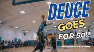 "HE'S GOT 50!!" #26 PG in the country Deuce Jones drops 51 in 3 quarters!