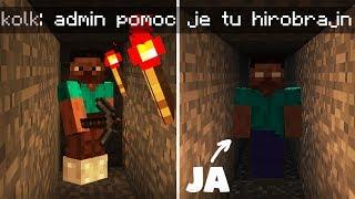 STRAŠÍM DETI S HEROBRINE SKINOM V JASKYNIACH! - TROLLING