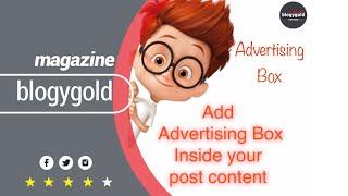 How to insert new advertising box into your post content-WordPress Site