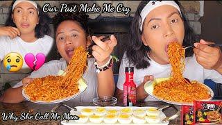 Why Rachana Call Me Mom ?/Nepali Mukbang 2x Noodles With Boil Egg And DalleKhursani Ko Achar/QNA .