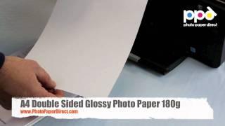 A4 Double Sided Glossy Photo Paper 180g