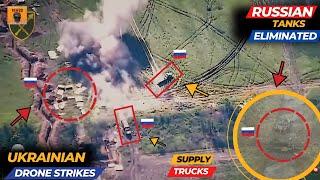 Ukraine Marine Force Eliminate Russian Troop Tank & Frontline Post With Rapid Attack Using Artillery