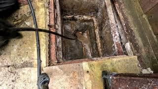 Drain Unblocking, Sewage under Floorboards, Sudden Gush at end