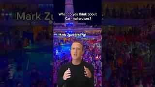 Mark Zuckerberg Talking About ️Carnival Cruises! #carnivalcruise #cruiseship #markzuckerberg