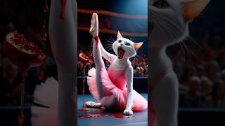 Ballerina cat never gives up ‍🩰