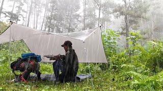 Relaxing camping heavy rain||nonstop heavy rain overnigh•ASMR