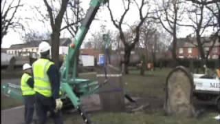 Memorial Safety Work at Wood Street Cemetery in Willenhall, Walsall - Spring 2009