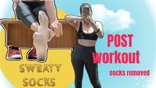 POST-WORKOUT FOOT REVEAL: STINKY, DIRTY SOCKS COME OFF