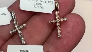 TraxNYC Review: 14k Gold and Diamond Small Cross Pendant #65300