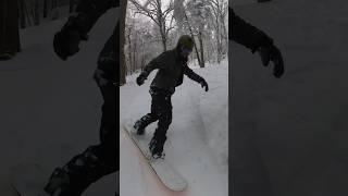 Riding in the woods #snowboarding #shorts #fun #tricks #ytshorts