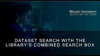 Datasets Search with the Library's combined search box