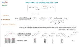 Chan Lam cross coupling reaction