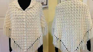 How to make a Crochet Triangle Shawl | Crochet Design for Shawl, Scarf, Shrug, Ponchu