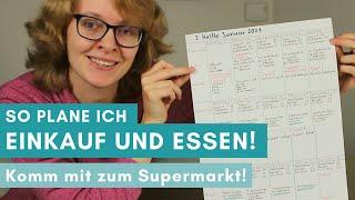 Einkaufsliste und Essensplan erstellen: So gehe ich alle 2 Wochen günstig einkaufen!