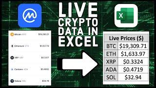 How To Use Live Crypto Data In Excel