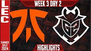 FNC vs G2 Highlights | LEC W3D2 Summer 2024 | Fnatic vs G2 Esports Week 3 Day 2