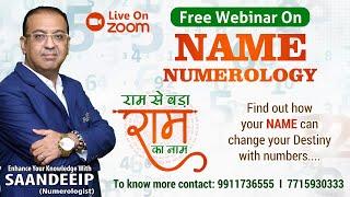 Free Webinar on Name Numerology || RAM SE BADA RAM KA NAAM ||