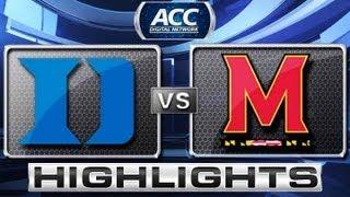 Duke vs Maryland Basketball Highlights 2/16/13