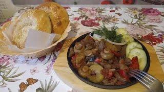 Мясная сковородка с овощами|рецепт от ресторана|Meat pan with vegetables