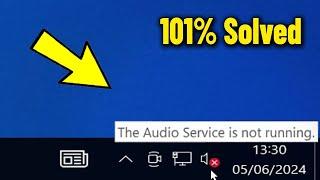 The Audio Service is not running in Windows 10 / 11 /8 / 7 - How To Fix Error Red X on Sound Icon 