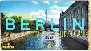 Berlin, Germany 2024 - Sunny Weekend Walking Tour in Mitte + Demonstration at Museum Island | 4K HFR