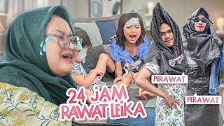 24 JAM BUNDA RAWAT LEIKA & LEXIE YANG SAKIT  BUNDA MINTA TOLONG TOMPEL JAGAIN LEIKA