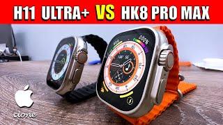 HK8 Pro Max AMOLED vs H11 ULTRA PLUS - APPLE Watch ULTRA Clone Comparison