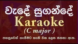 Wede Sugande karaoke with lyrics | Poson bethi gee | without voice #PubuduAcademy