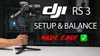 How To Balance DJI Ronin RS3 -  COMPLETE Beginner's Guide!