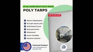 20 mil Super Heavy Duty White Poly Tarps