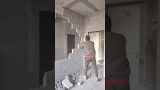 Демонтаж стен #демонтаж #construction #ремонт #job