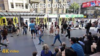 Melbourne City Bourke Street Mall Busking 4K Video