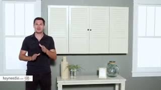 Belham Living Nantucket Shutter Front TV Wall Cabinet - Product Review Video