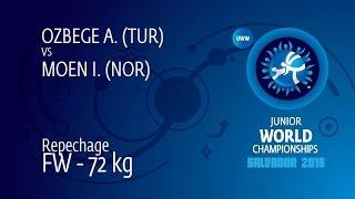 Repechage FW - 72 kg: I. MOEN (NOR) df. A. OZBEGE (TUR) by FALL, 4-1