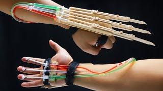 X-MEN WOLVERINE Claws fully automatic DIY tutorial - Popsicle sticks