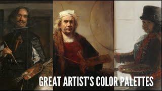 Great Artist´s Color Palettes