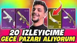 20 izleyicime gece pazarından istedikleri skinleri aldim  | valorant