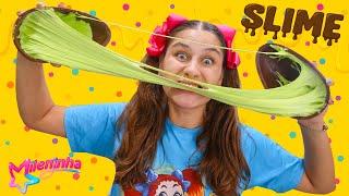 SLIME EGG - MILENINHA LEARNS HOW TO MAKE SLIME EASTER EGG - Chocolate and Pistachio