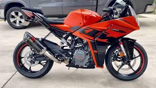 2022 KTM RC390: Akrapovic slip-on: Competition Works chamber delete: Unfinished