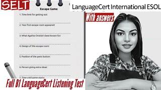 LanguageCert International ESOL SELT B1 Listening, Reading, Writing & Speaking|| Computer based 2023