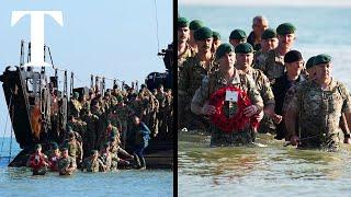Royal Marines stage D-Day landing on Normandy beach