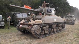 SHERMANS ! loads of em plus T54/55, Centurian & Chieftain Tanks at Capel Military Show