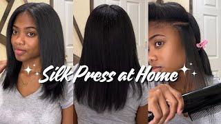 EASY SILK PRESS AT HOME | Relaxed Hair |